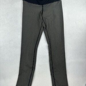 Lululemon Wunder Under Pant Super Stripe Black Mojave Tan 2 EUC